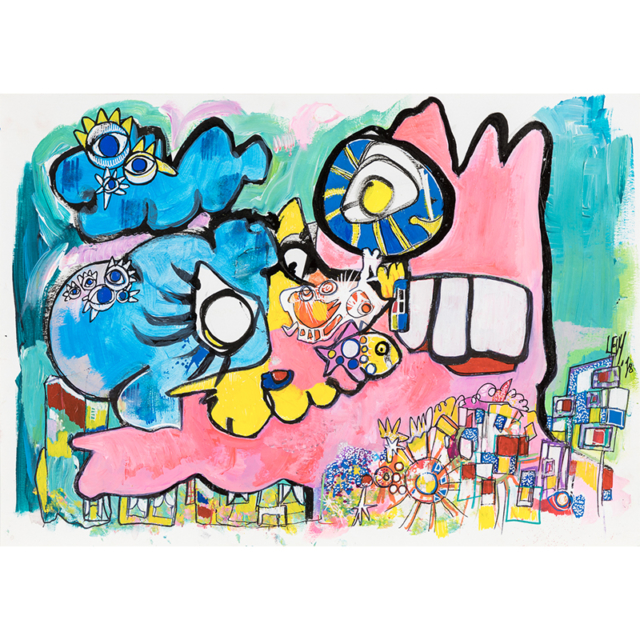 Ouyouyouille, sauvons la planète - techniques mixtes sur papier 250gr format 29,7X42