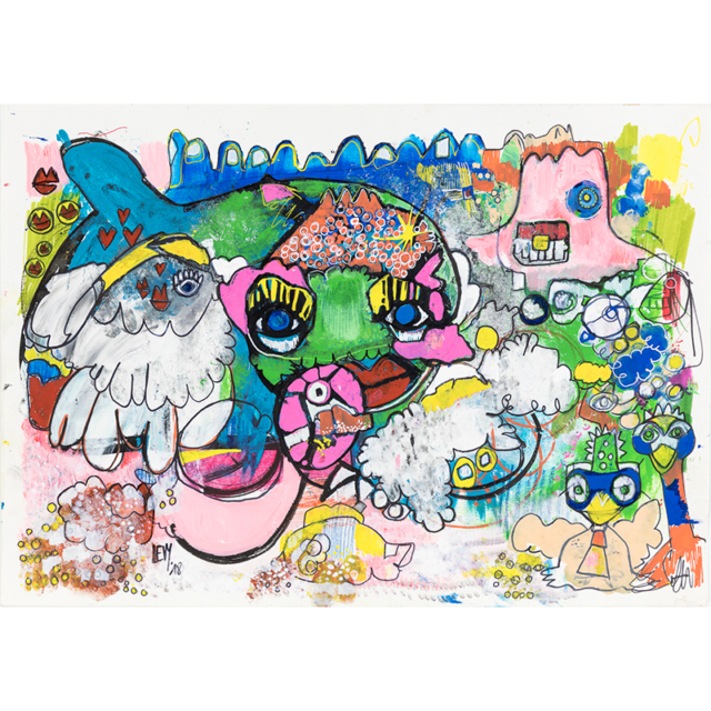 Ouyouyouille, sauvons la planète - techniques mixtes sur papier 250gr format 29,7X42