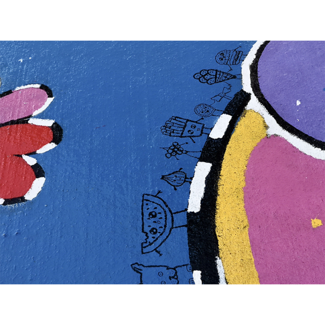 Fresque au sol - Ecole primaire Les Pins Parasols - Puget-sur-argens